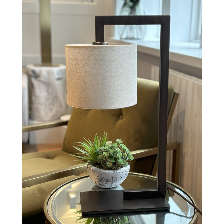 Overarm Table Lamp in Matt Bronze